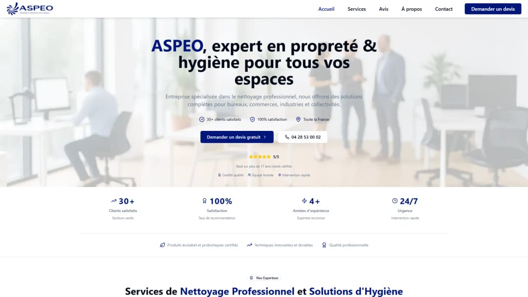 Aspeo, refonte de site et stratégie SEO