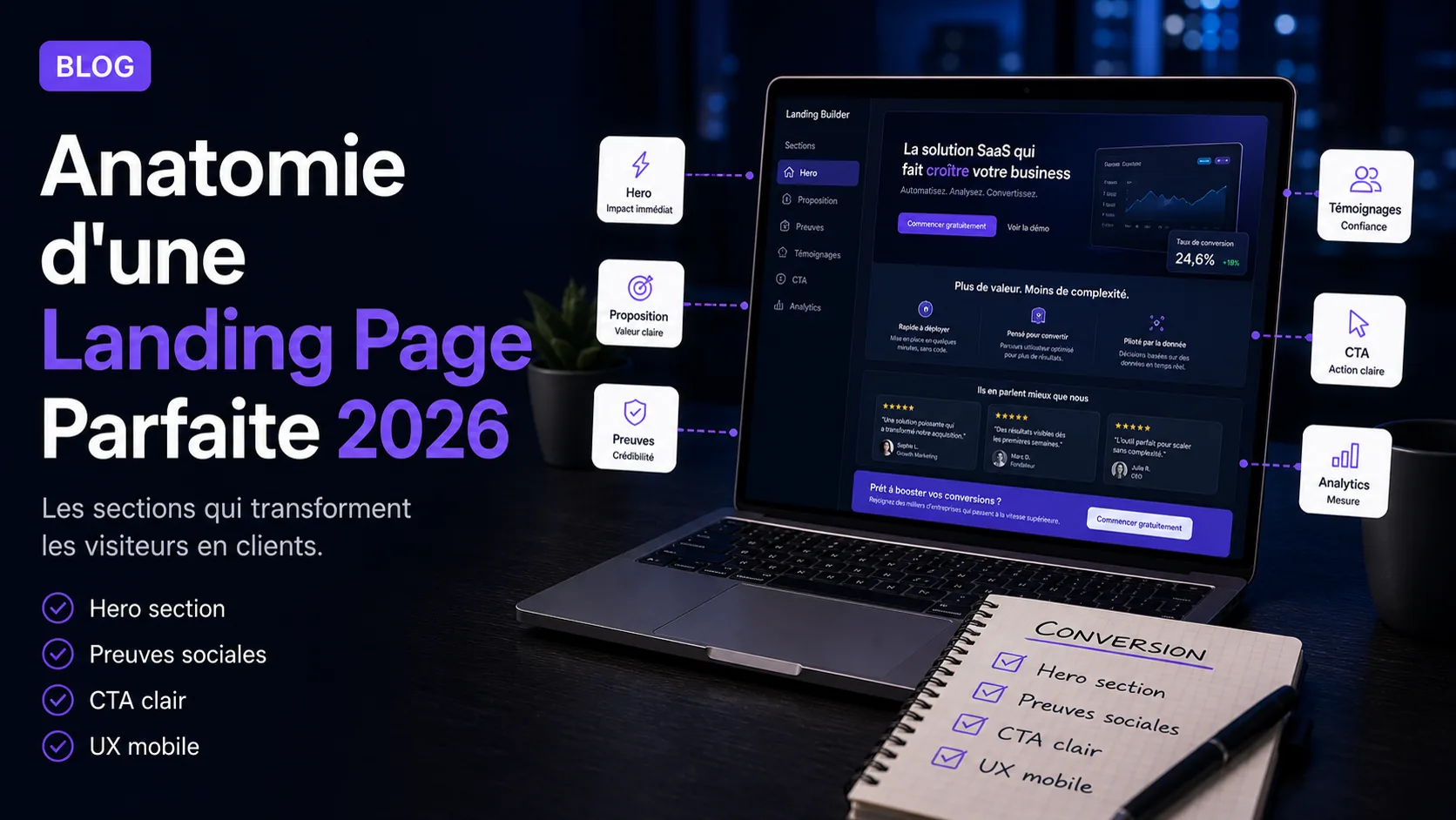 Anatomie d'une Landing Page Parfaite 2026