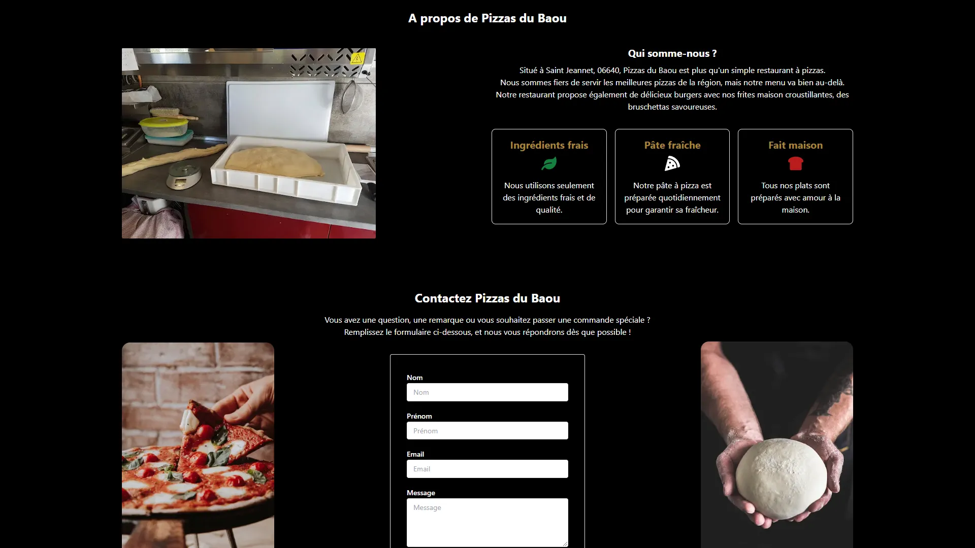 Site Vitrine (Pizzas du Baou) image 2