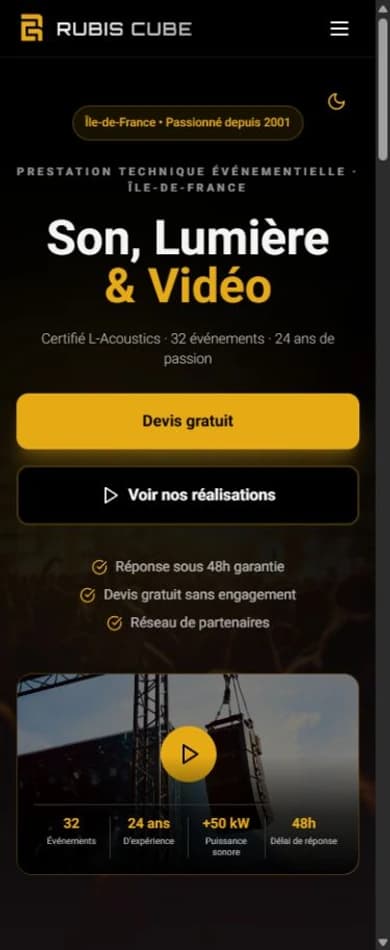 Version mobile du projet Rubis Cube