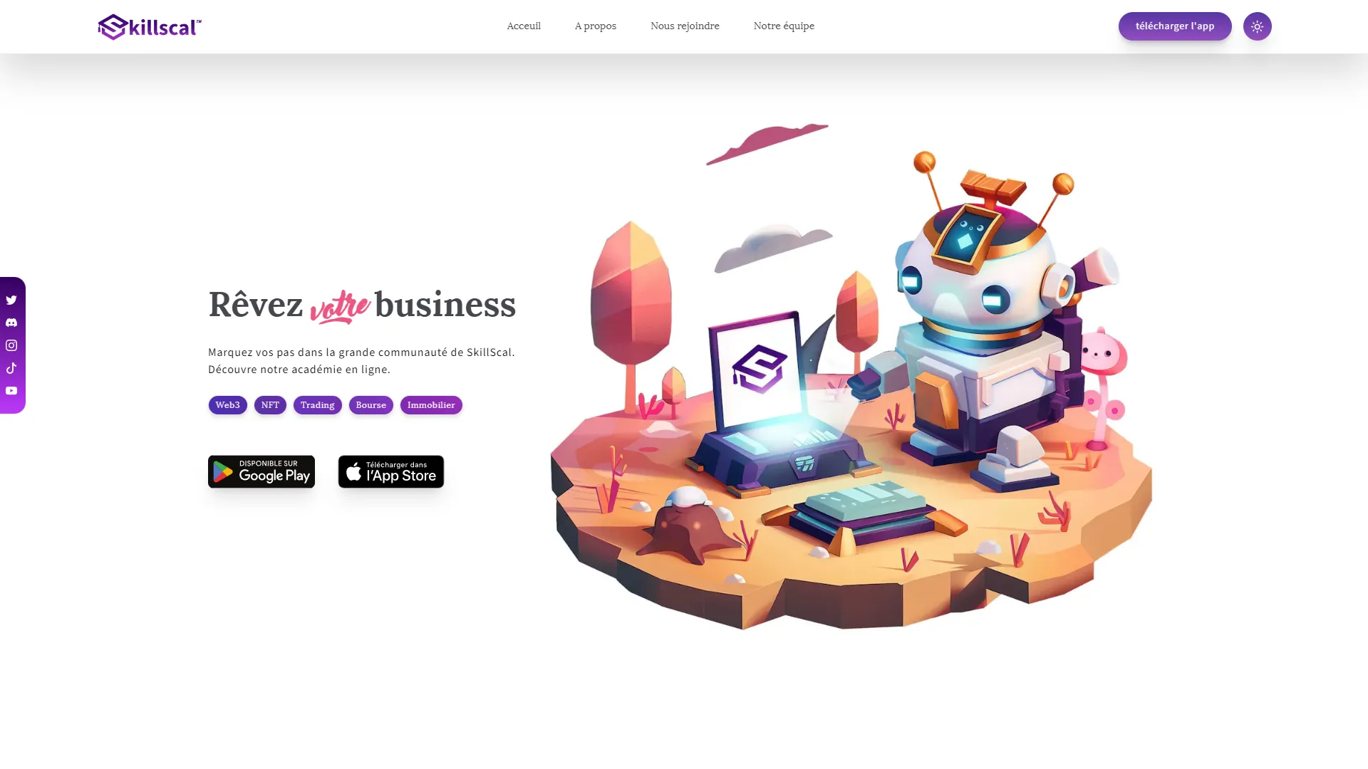 SkillScal, plateforme web d'apprentissage
