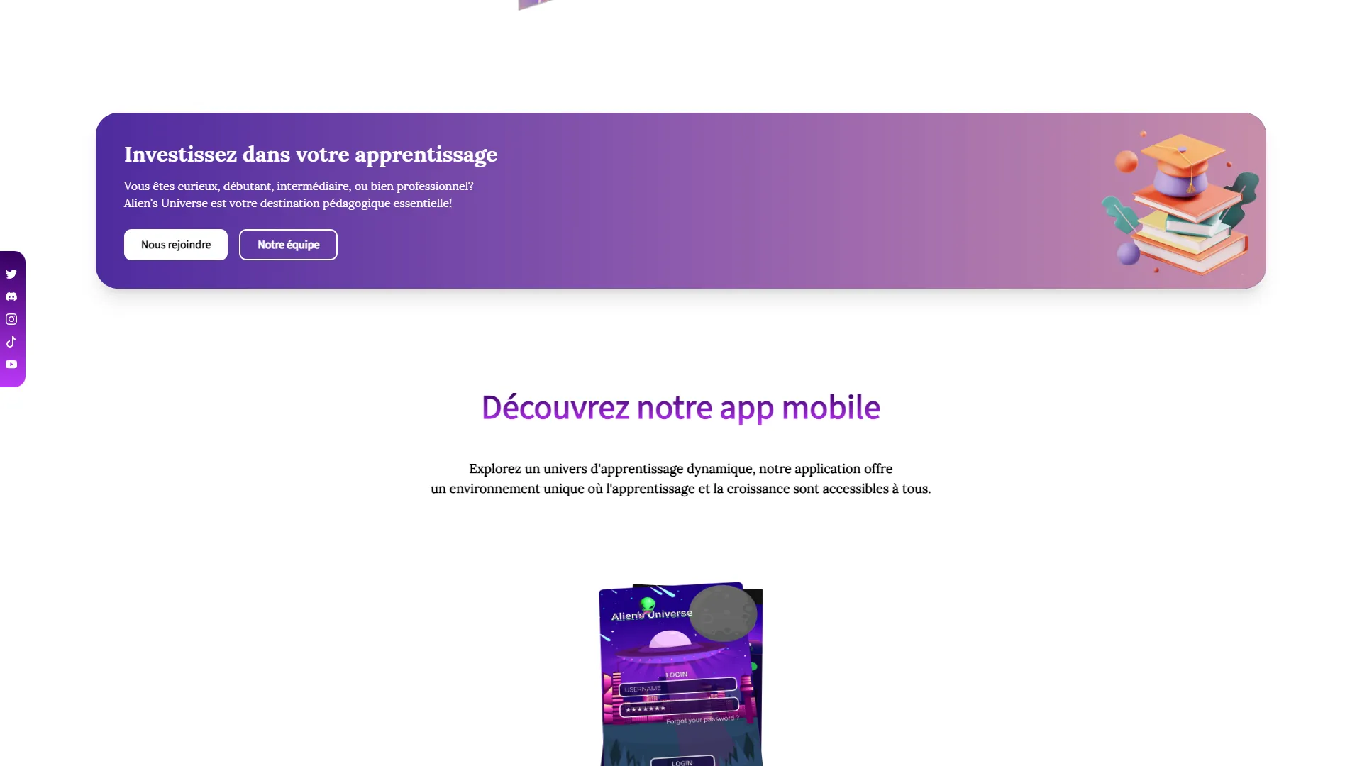 SkillScal, plateforme web d'apprentissage, aperçu 2