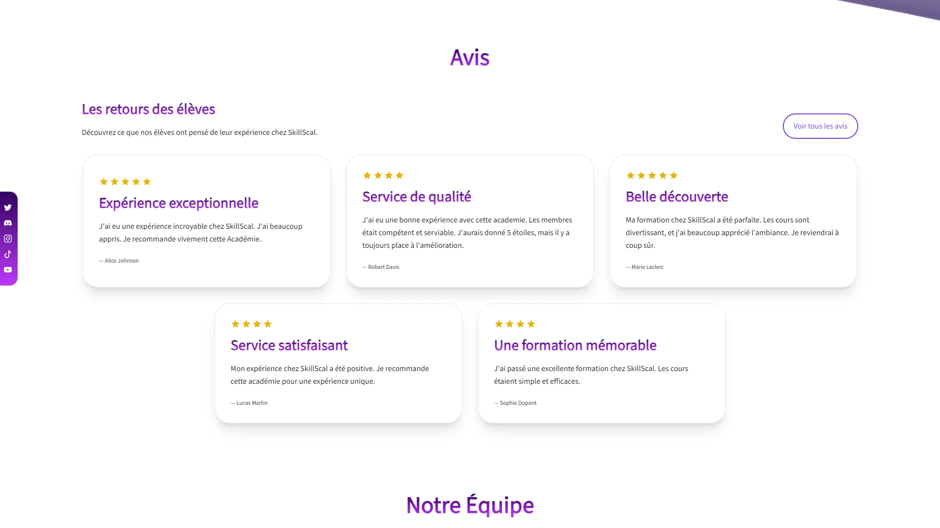 SkillScal, plateforme web d'apprentissage, aperçu 3