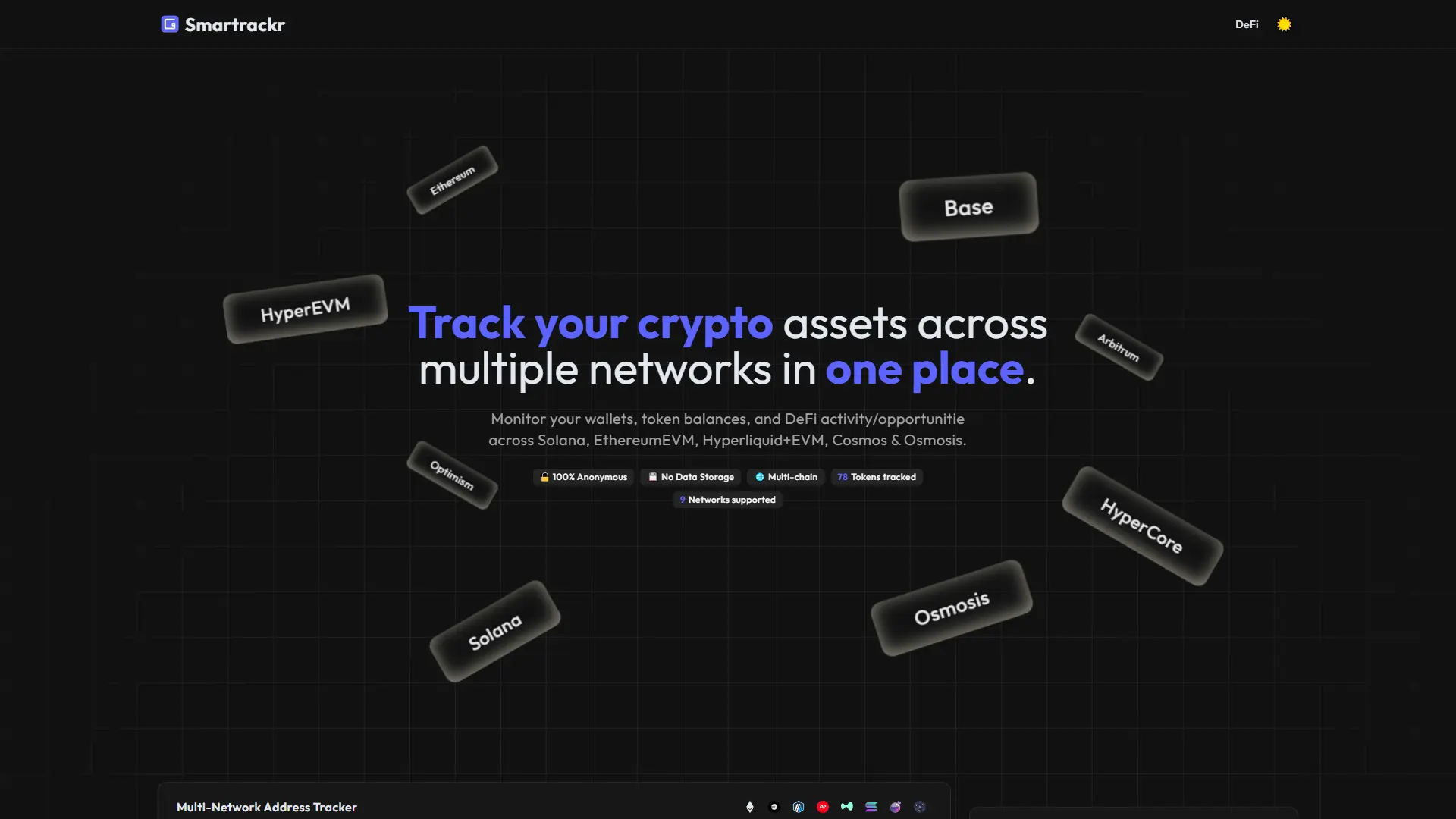 Smartrackr, application de suivi crypto