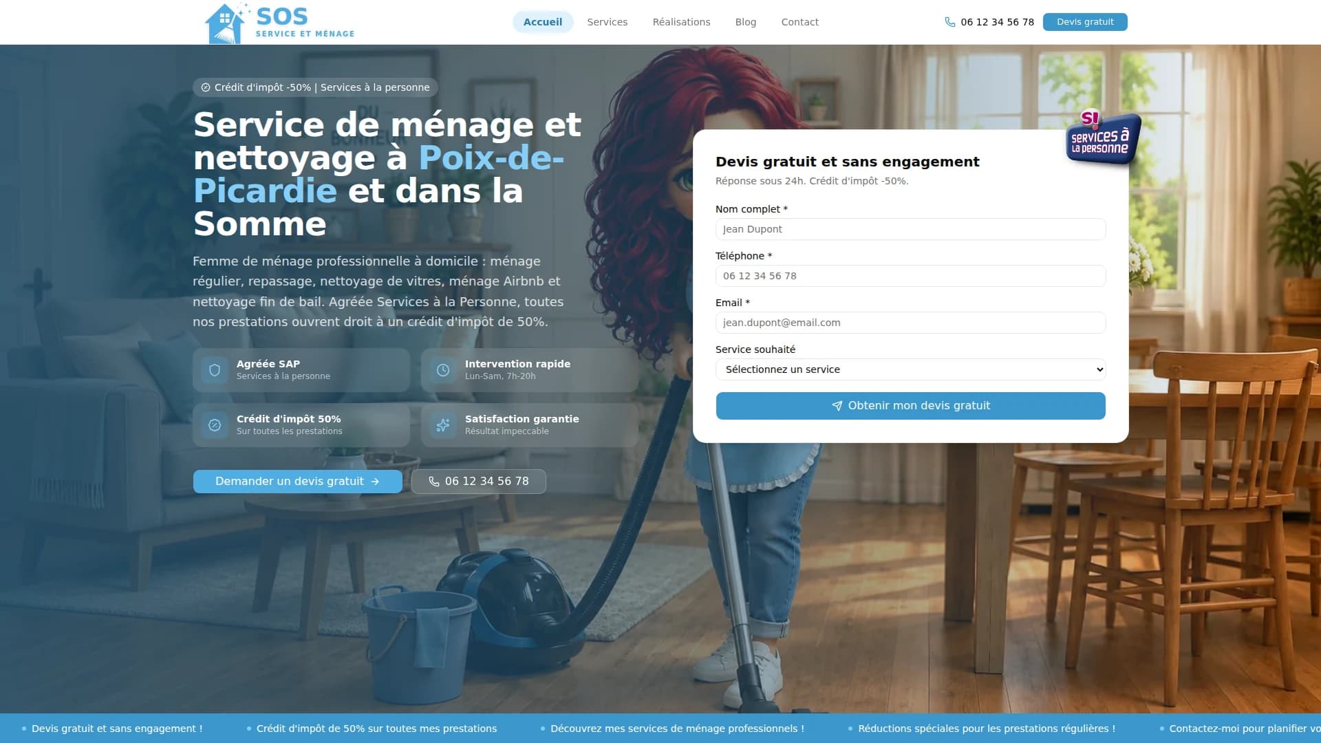Site Vitrine (SOS Service et Ménage) image 1