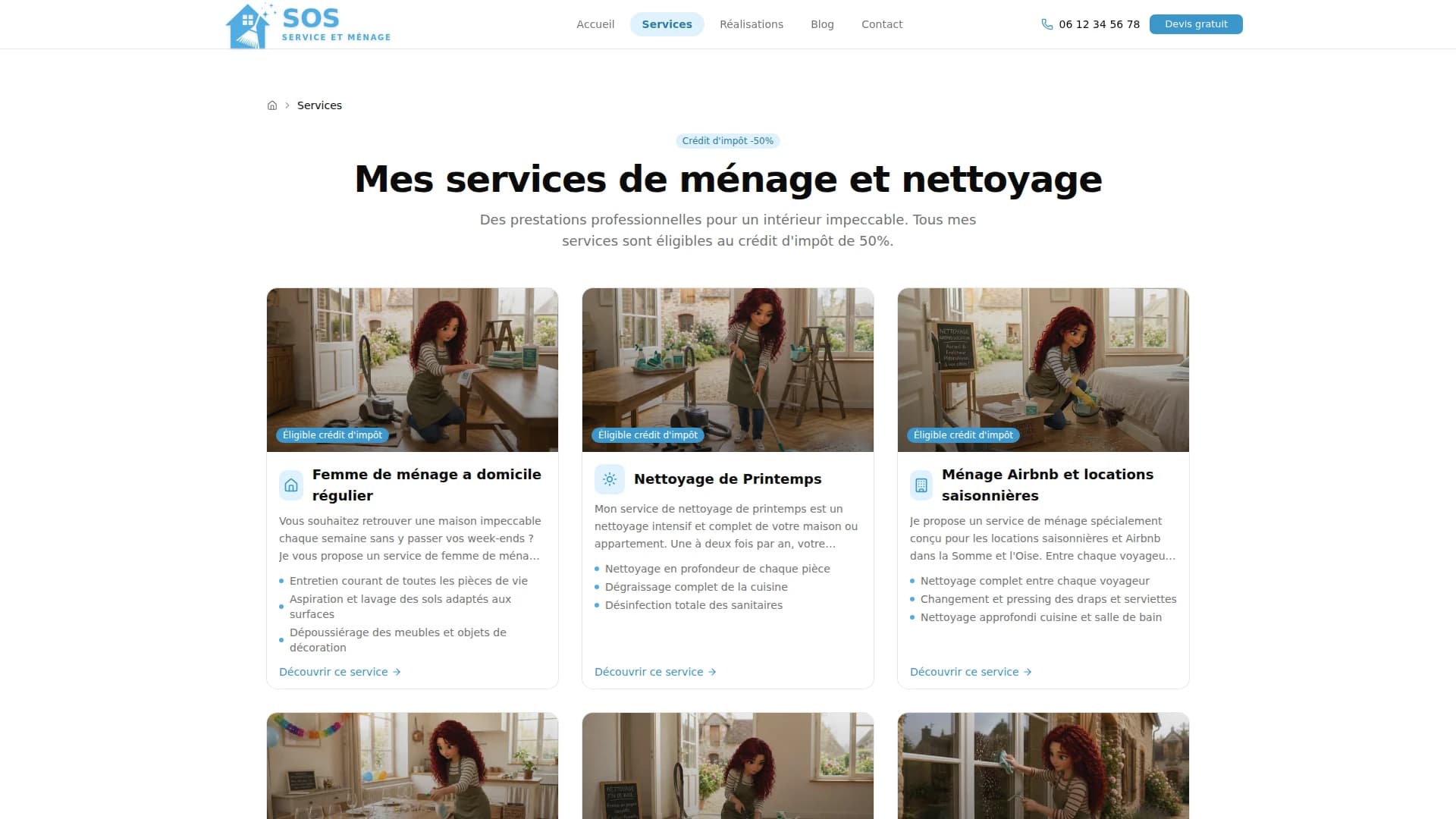 Site Vitrine (SOS Service et Ménage) image 2